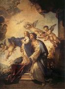 Luca Giordano Holy Ana and the nina Maria Second mitade of the 17th century oil painting reproduction